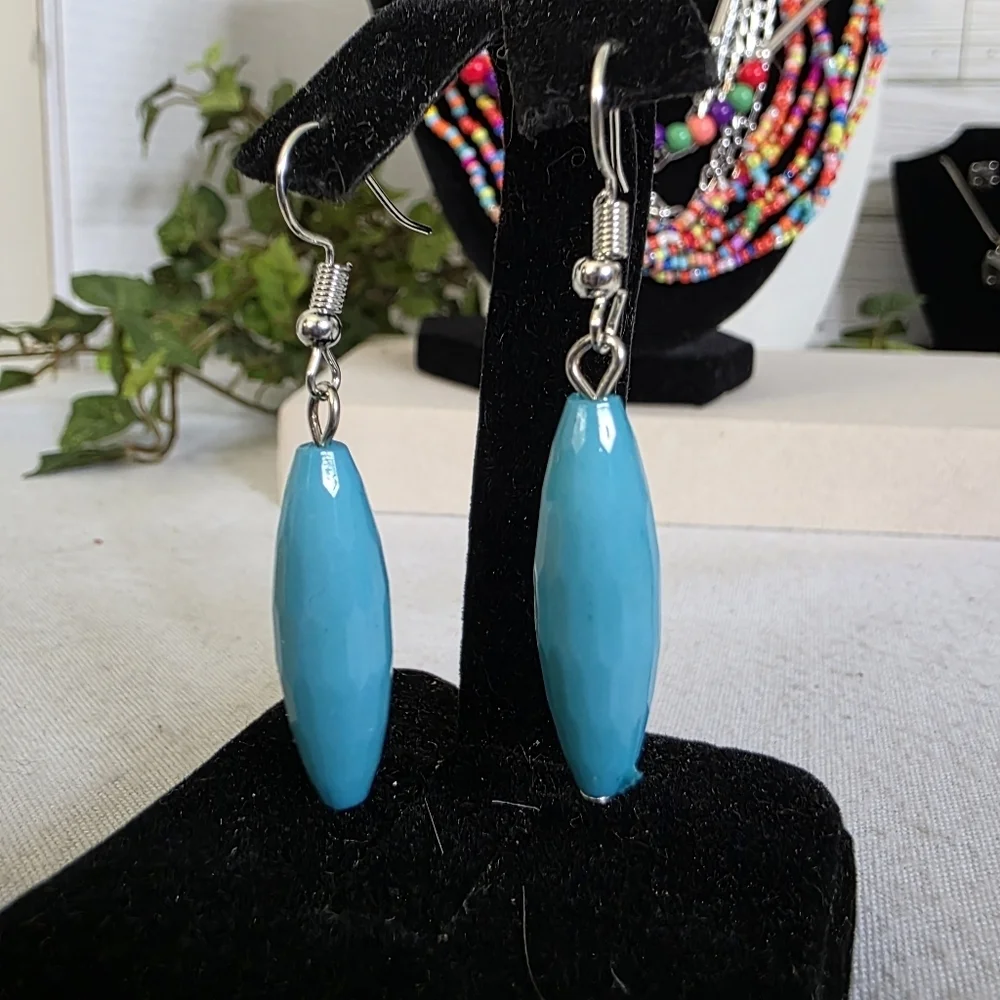 Boho Multi Strand Necklace with Matching Earrings Set